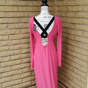 River Island Pink Dress w Criss-cross Back